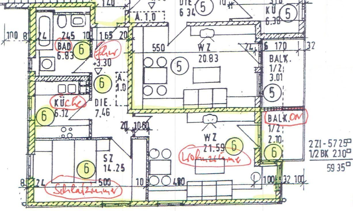 Flächenberechnung im Grundriss ist unklar | wer-weiss-was.de