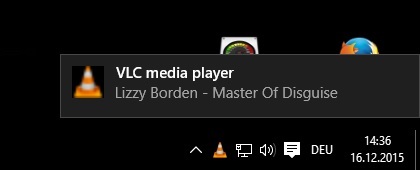 Audio-Titeleinblendung beim VLC Media Player - Snapshot
