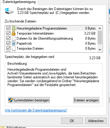 Datenträgerbereinigung