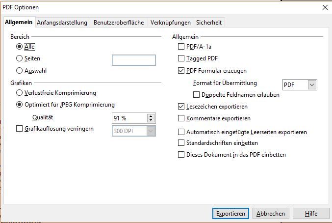 PDF-Export