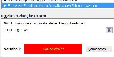 Bedingte Formatierung 2
