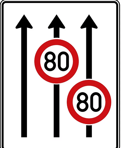 Fahrstreifentafel