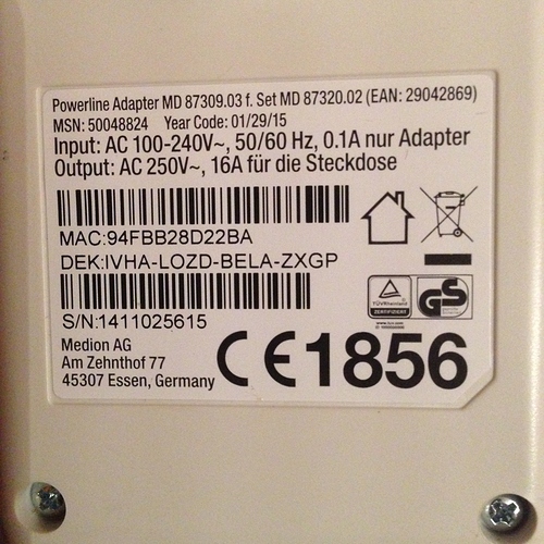 Powerline  Angaben