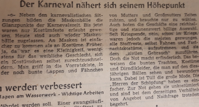 Karneval 1949 für wer weis was.de