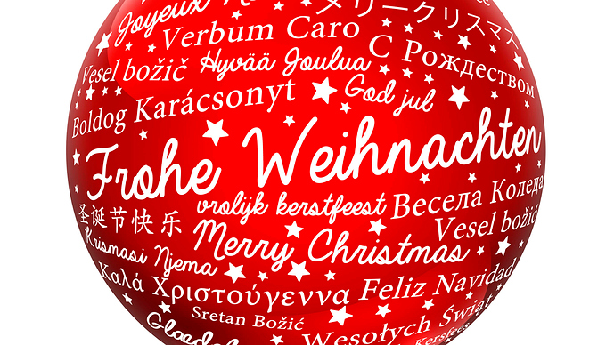 Frohe Weihnachten Sprachen