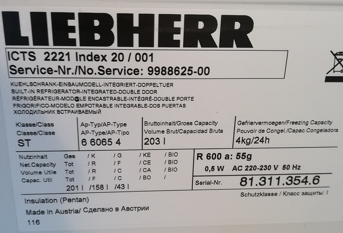 Liebherr Kühl-Gefrierkombination