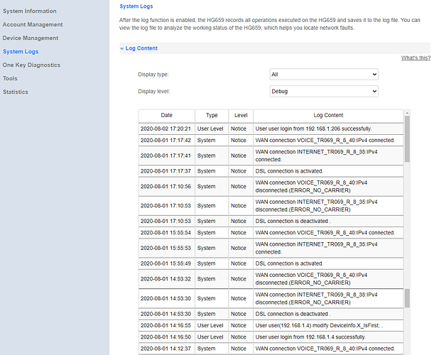 Router Log