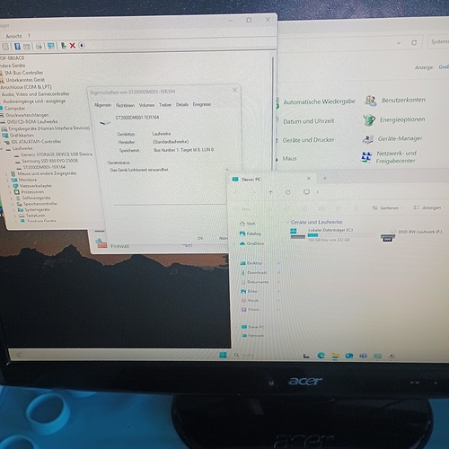 Fehlende Angabe der 3 TB harddisc unter Explorer