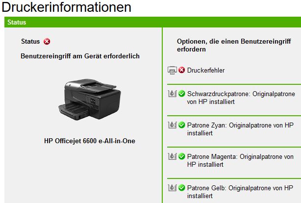 Druckerinformationen