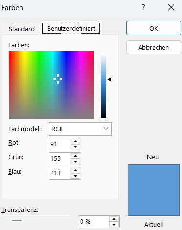 Word-Farbe