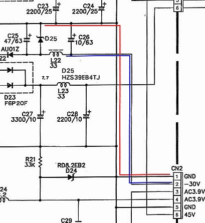 Diode D25 im Schaltplan