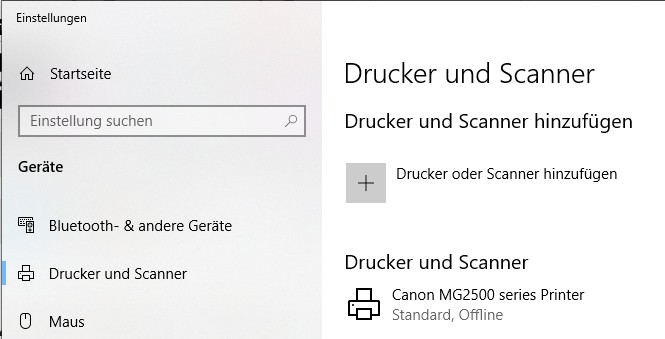 drucker hinzufügen